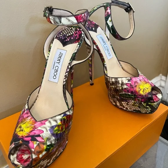 Jimmy Choo Python Platform Pump - Picture 2 of 5